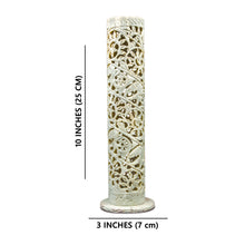 Gokraftly Elephant White Cylendrical Incense Stick Holder