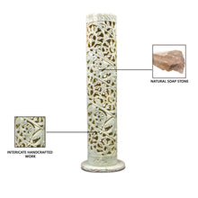 Gokraftly Elephant White Cylendrical Incense Stick Holder