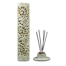 Gokraftly Elephant White Cylendrical Incense Stick Holder