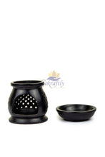 Gokraftly Aroma Oil Diffuser for Home Soapstone Marble Black Aroma Oil Burner Fragrance/Bathroom/Aroma Therapy/Meditation (3