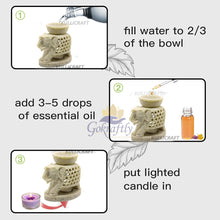 Gokraftly Marble Elephant Aroma Candle Oil Diffuser