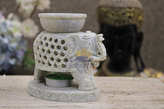 Gokraftly Marble Elephant Aroma Candle Oil Diffuser