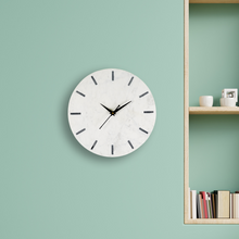 Royal White Marble Wall Clock with Black Finish | Gokraftly Certificate of Authenticity | Handmade