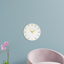 Royal White Marble Wall Clock with Gold Finish | Gokraftly Certificate of Authenticity | Handmade