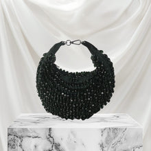 Touhfey Black Embellished Crystal Moon Bag | By Gokraftly | Handmade & Royal