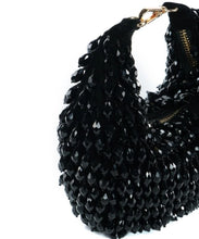 Touhfey Black Embellished Crystal Moon Bag | By Gokraftly | Handmade & Royal