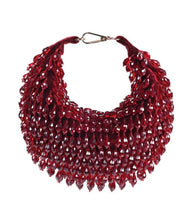 Touhfey Red Embellished Crystal Moon Bag | By Gokraftly | Handmade & Royal