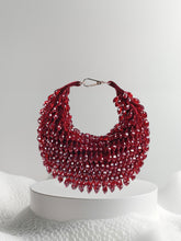 Touhfey Red Embellished Crystal Moon Bag | By Gokraftly | Handmade & Royal